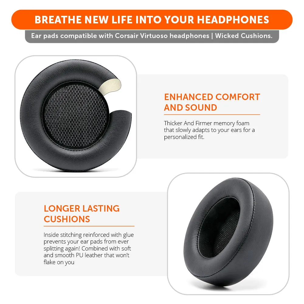 Upgraded Corsair Virtuoso Ear pads