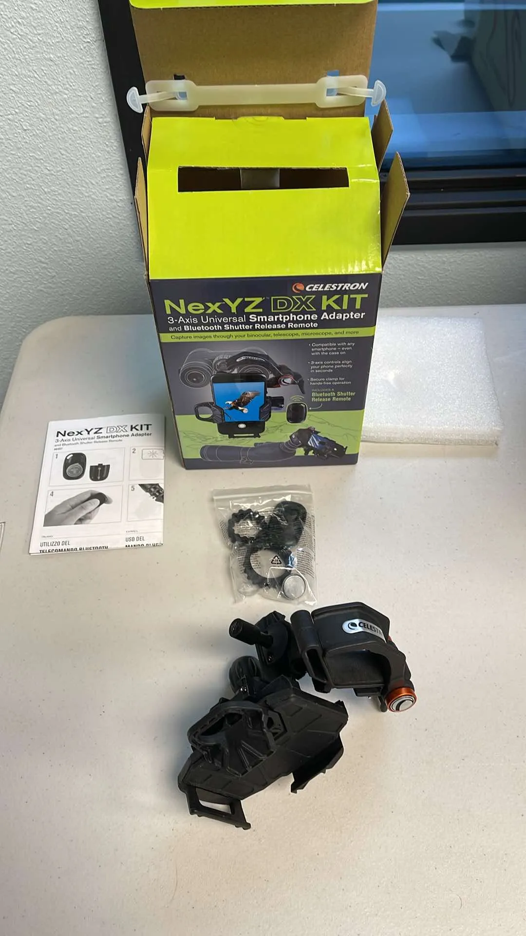 Used Celestron NexYZ DX Smartphone Adapter Kit in Box