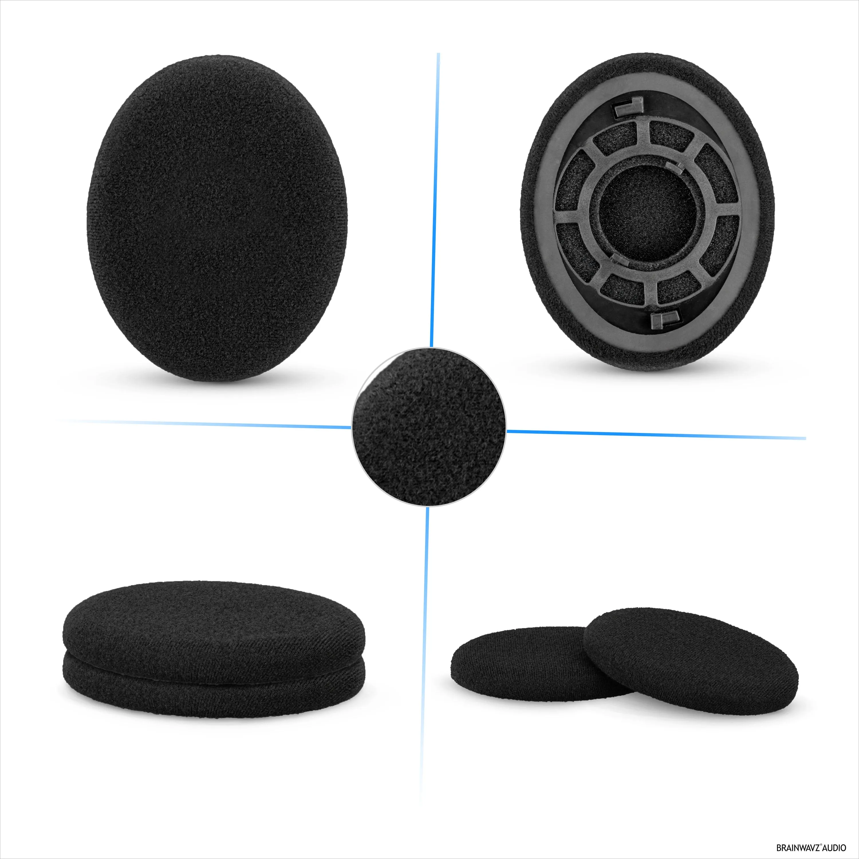 Velour Earpads for SENNHEISER RS120, RS110, RS115, RS117, RS119 Headphones - Soft Foam Ear Pad - HDR 120, HDR100, HDR110, HDR117, HDR119