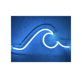 Wave Water Neon Light Strip for Wall Kids Bedroom Office Home Decoration LED Art Indoor 12 X 5.2 Inches